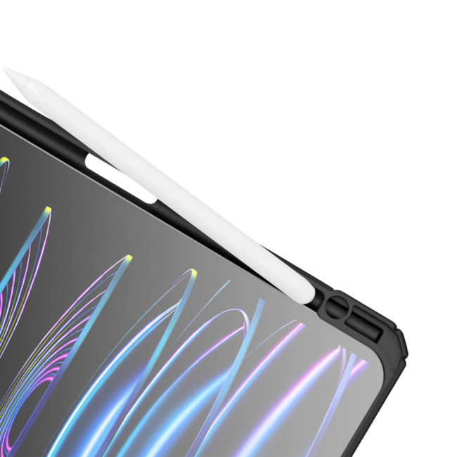 Dux Ducis - Tablet hoes geschikt voor Apple iPad Pro 13 (2025/2024) - Toby Series - Auto Wake/Sleep functie - Met Pencil houder - Zwart