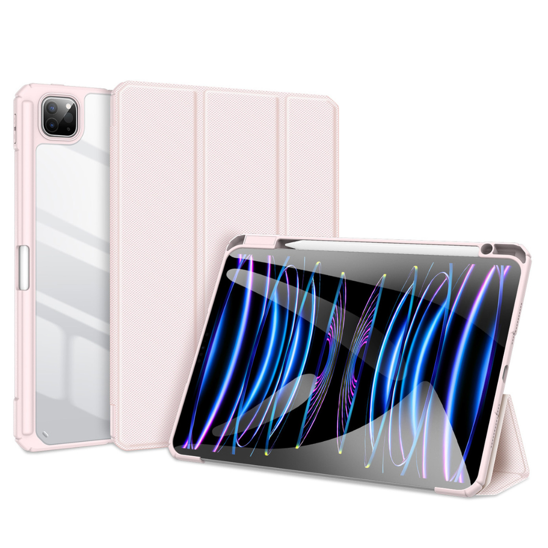 Dux Ducis - Tablet hoes geschikt voor Apple iPad Pro 13 (2024) - Toby Series - Auto Wake/Sleep functie - Met Pencil houder - Roze afbeelding