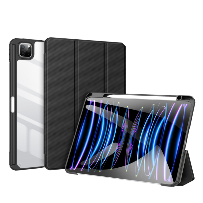 Dux Ducis - Tablet hoes geschikt voor Apple iPad Air 13 (2024) - Toby Series - Auto Wake/Sleep functie - Met Pencil houder - Zwart