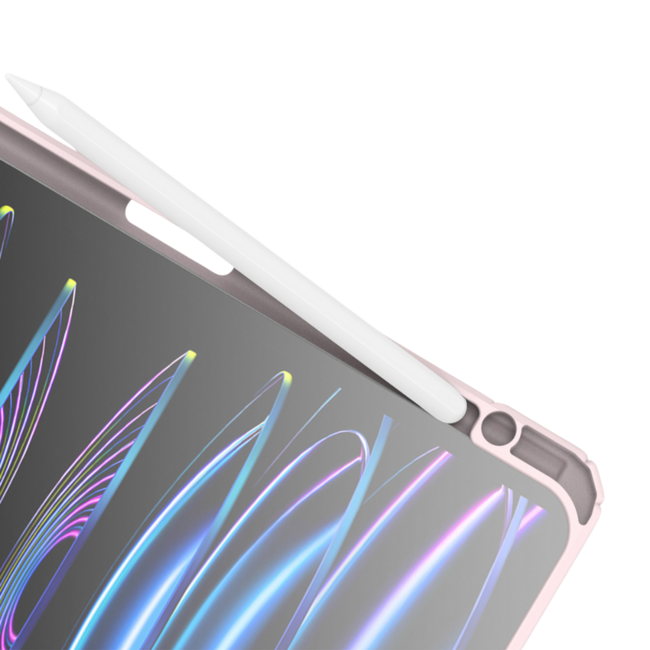 Dux Ducis - Tablet hoes geschikt voor Apple iPad Air 12.9 (2024) - Toby Series - Auto Wake/Sleep functie - Met Pencil houder - Roze