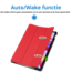 Case2go - Tablet hoes geschikt voor Xiaomi Redmi Pad Pro (2024) - Tri-fold hoes met Auto/Wake Functie - 12.1 inch - Rood