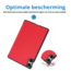 Case2go - Tablet hoes geschikt voor Xiaomi Redmi Pad Pro (2024) - Tri-fold hoes met Auto/Wake Functie - 12.1 inch - Rood