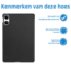 Case2go - Tablet hoes geschikt voor Xiaomi Redmi Pad Pro (2024) - Tri-fold hoes met Auto/Wake Functie - 12.1 inch - Zwart