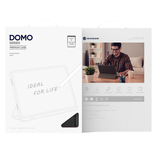 Dux Ducis - Tablet hoes geschikt voor Apple iPad Pro 11 (2025) / Apple iPad Pro 11 (2024) - 11 Inch - Domo Book Case - Auto Wake/Sleep functie - Donker Blauw