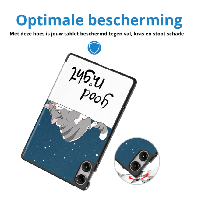 Case2go - Tablet hoes geschikt voor Xiaomi Redmi Pad Pro (2024) - Tri-fold hoes met Auto/Wake Functie - 12.1 inch - Galaxy