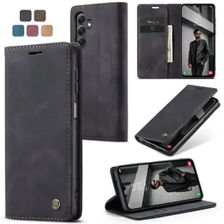 CaseMe Caseme - Telefoonhoesje geschikt voor Samsung Galaxy A15 - Wallet Book Case - Met Magnetische Sluiting - Zwart