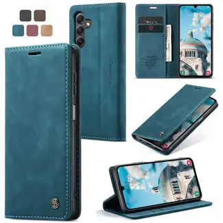 CaseMe Caseme - Telefoonhoesje geschikt voor Samsung Galaxy A15 - Wallet Book Case - Met Magnetische Sluiting - Blauw