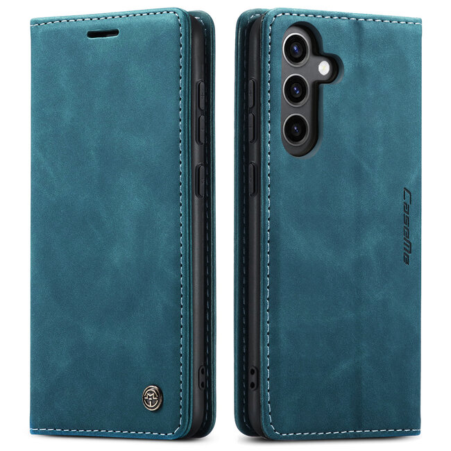Caseme - Telefoonhoesje geschikt voor Samsung Galaxy A15 - Wallet Book Case - Met Magnetische Sluiting - Blauw