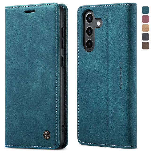Caseme - Telefoonhoesje geschikt voor Samsung Galaxy A15 - Wallet Book Case - Met Magnetische Sluiting - Blauw