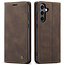 Caseme - Telefoonhoesje geschikt voor Samsung Galaxy A15 - Wallet Book Case - Met Magnetische Sluiting - Donker Bruin