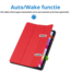 Case2go - Tablet hoes geschikt voor Xiaomi Redmi Pad Pro (2024) - Tri-fold Case met Auto/Wake Functie - Met Pencil houder - 12.1 Inch - Rood