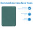 Case2go - Hoes geschikt voor Kobo Clara Colour/ BW - Sleepcover - Auto/Wake functie - Donker Groen