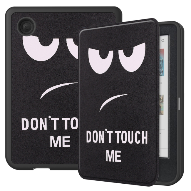 Case2go - Hoes geschikt voor Kobo Clara Colour/ BW - Sleepcover - Auto/Wake functie - Don't Touch Me