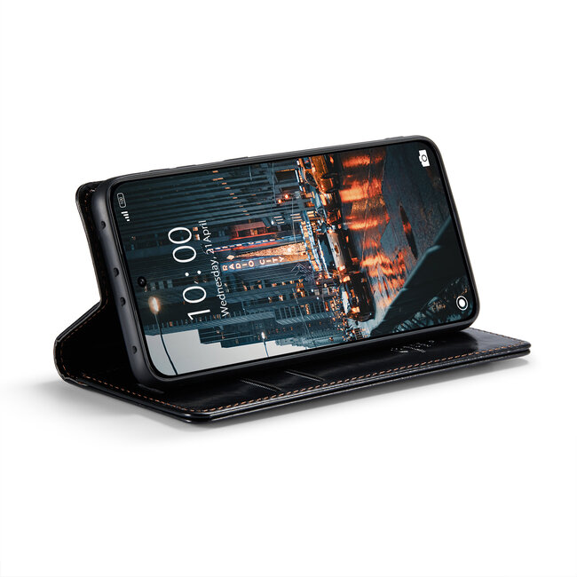 CaseMe - Telefoonhoesje geschikt voor Xiaomi Redmi Note 13 4G - Flip Wallet Case - Magneetsluiting - Zwart