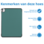 Case2go - Tablet hoes geschikt voor Apple iPad Pro 11 (2024) - Tri-fold hoes - Auto/Wake functie  - Donker Groen
