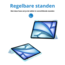 Case2go - Tablet hoes geschikt voor Apple iPad Air 13 (2024) - Acrylic Trifold case met Pencil houder - Licht Blauw