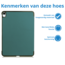 Hoes geschikt voor Apple iPad Air 13 (2025) / iPad Air 13 (2024) - 13 Inch - Tri-Fold Book Case met Stylus Pen houder - TPU - Donkergroen