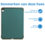 Hoes geschikt voor Apple iPad Air (2024) - 13 Inch - Tri-Fold Book Case met Stylus Pen houder - TPU - Donkergroen