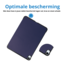 Case2go - Tablet hoes geschikt voor Apple iPad Air 13 (2024) - Tri-fold hoes - Auto/Wake functie  - Donker Blauw