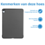 Hoes geschikt voor Apple iPad Air 13 (2025) / iPad Air 13 (2024) - 13 Inch - Tri-Fold Book Case met Stylus Pen houder - TPU - Grijs