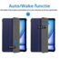 Hoes geschikt voor Apple iPad Air 13 (2025) / iPad Air 13 (2024) - 13 Inch - Tri-Fold Book Case met Stylus Pen houder - TPU - Donkerblauw