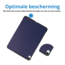 Hoes geschikt voor Apple iPad Air 13 (2025) / iPad Air 13 (2024) - 13 Inch - Tri-Fold Book Case met Stylus Pen houder - TPU - Donkerblauw