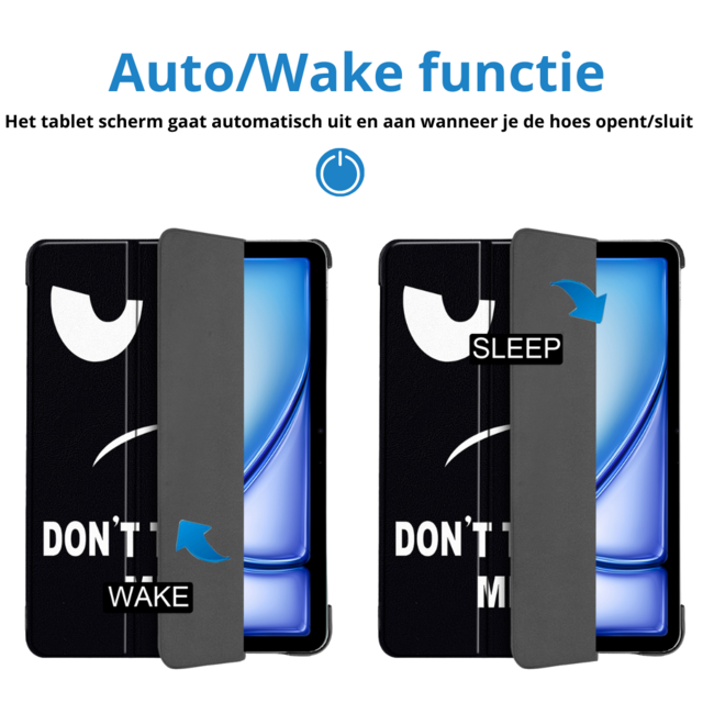 Hoes geschikt voor Apple iPad Air 13 (2025) / iPad Air 13 (2024) - 13 Inch - Tri-Fold Book Case met Stylus Pen houder - TPU - Dont Touch Me