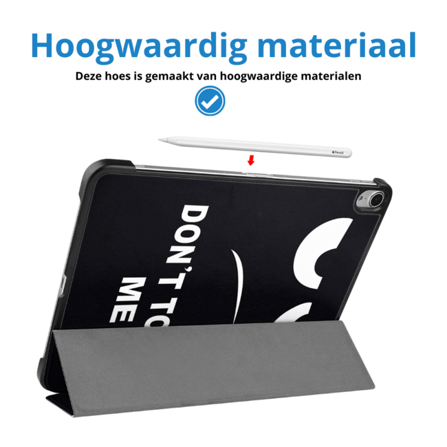 Hoes geschikt voor Apple iPad Air 13 (2025) / iPad Air 13 (2024) - 13 Inch - Tri-Fold Book Case met Stylus Pen houder - TPU - Dont Touch Me