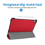 Hoes geschikt voor Apple iPad Air (2024) - 13 Inch - Tri-Fold Book Case met Stylus Pen houder - TPU - Rood