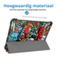 Hoes geschikt voor Apple iPad Air (2024) - 13 Inch - Tri-Fold Book Case met Stylus Pen houder - TPU - Graffiti