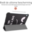 Hoozey - Tablet hoes geschikt voor iPad Air (2024) - Tri-fold hoes met auto/wake functie - 11 inch - Don’t Touch Me