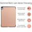 Hoozey - Tablet hoes geschikt voor iPad Air (2024) - Tri-fold hoes met auto/wake functie - 11 inch - Rosegoud