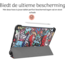 Hoozey - Tablet hoes geschikt voor iPad Air (2024) - Tri-fold hoes met auto/wake functie - 11 inch - Graffiti