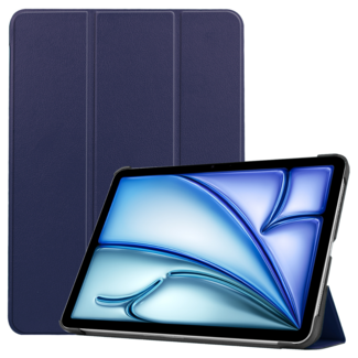 Hoozey Hoozey - Tablet hoes geschikt voor iPad Air (2024) - Tri-fold hoes met auto/wake functie - 11 inch - Donkerblauw