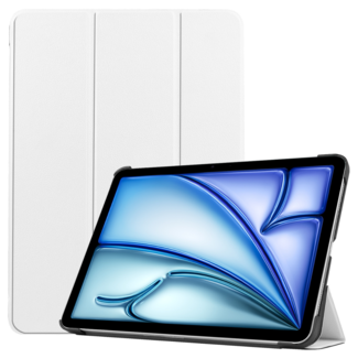 Hoozey Hoozey - Tablet hoes geschikt voor iPad Air (2024) - Tri-fold hoes met auto/wake functie - 11 inch - Wit