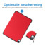 Case2go - Tablet hoes geschikt voor Apple iPad Air 13 (2024) - Tri-fold hoes - Auto/Wake functie  - Rood