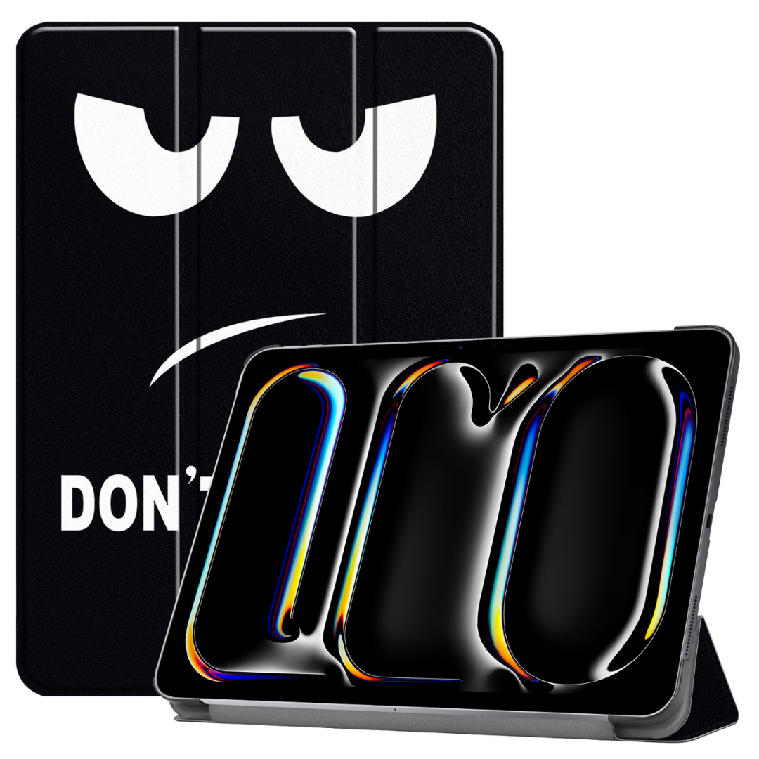 Case2go - Tablet hoes geschikt voor Apple iPad Pro 13 (2024) - Tri-fold hoes - Auto/Wake functie - Don't Touch Me afbeelding