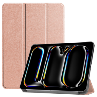 Case2go Case2go - Tablet hoes geschikt voor Apple iPad Pro 13 (2024) - Tri-fold hoes - Auto/Wake functie - Rose Goud