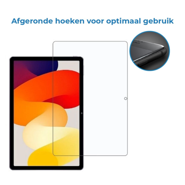 Case2go - Tablet Screenprotector geschikt voor Xiaomi Redmi Pad Pro - 12.1 inch - Tempered Glass - Case Friendly - Transparant