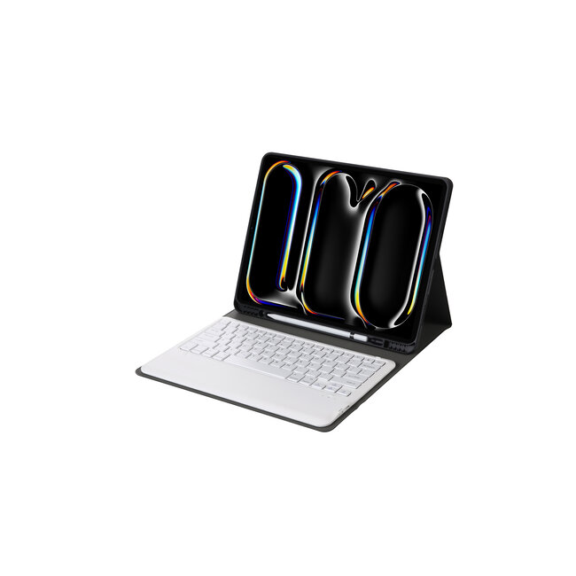 Case2go - Bluetooth Toetsenbord hoes geschikt voor Apple iPad Pro 13 (2025/2024) - QWERTY - Auto Wake/Sleep functie - Met Pencil Houder - Goud