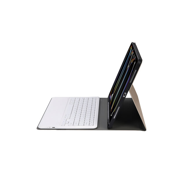 Case2go - Bluetooth Toetsenbord hoes geschikt voor Apple iPad Pro 13 (2025/2024) - QWERTY - Auto Wake/Sleep functie - Met Pencil Houder - Goud