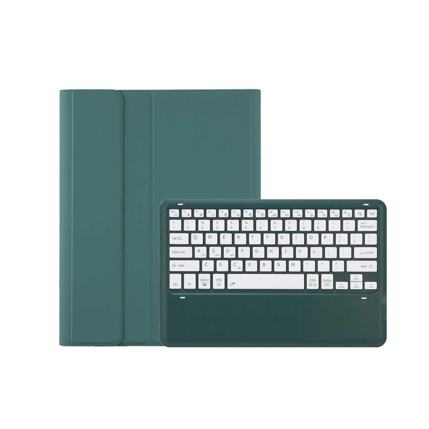 Case2go - Bluetooth Toetsenbord hoes geschikt voor Apple iPad Air 13 (2024/2025) / Apple iPad Pro 12.9 (2018/2020/2021/2022) - QWERTY - Auto Wake/Sleep functie - Met Pencil Houder - Donker Gr afbeelding