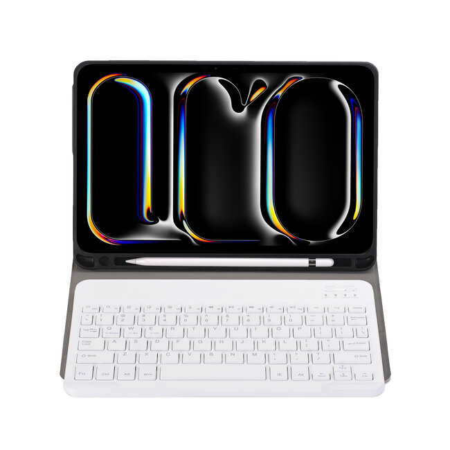 Case2go - Bluetooth Toetsenbord hoes geschikt voor Apple iPad Pro 11 (2025) / Apple iPad Pro 11 (2024) - QWERTY - Auto Wake/Sleep functie - Met Pencil Houder - Rosé Goud