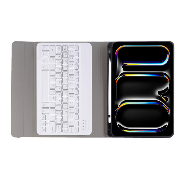 Case2go - Bluetooth Toetsenbord hoes geschikt voor Apple iPad Pro 11 (2025) / Apple iPad Pro 11 (2024) - QWERTY - Auto Wake/Sleep functie - Met Pencil Houder - Rosé Goud