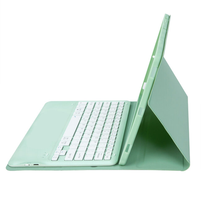 Case2go - Bluetooth Toetsenbord hoes geschikt voor Apple iPad Pro 13 (2025/2024) - QWERTY - Auto Wake/Sleep functie - Met Pencil Houder - Mint Groen