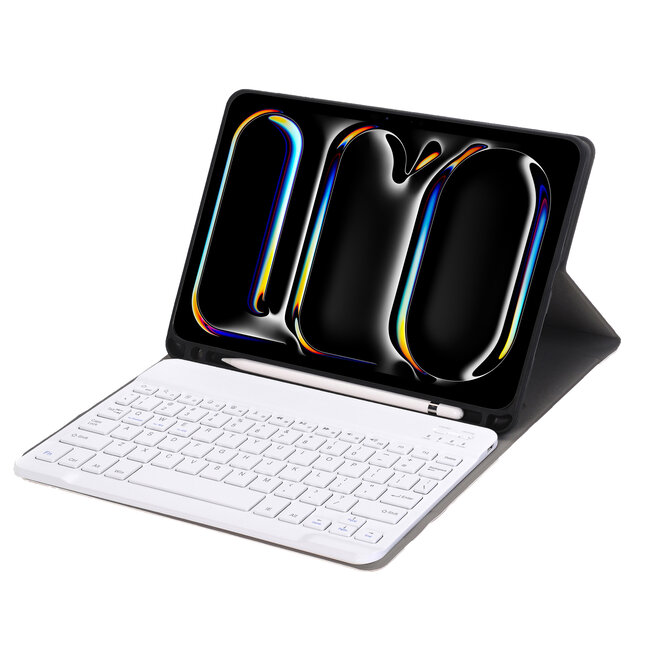 Case2go - Bluetooth Toetsenbord hoes geschikt voor Apple iPad Pro 11 (2025) / Apple iPad Pro 11 (2024) - QWERTY - Auto Wake/Sleep functie - Met Pencil Houder - Goud