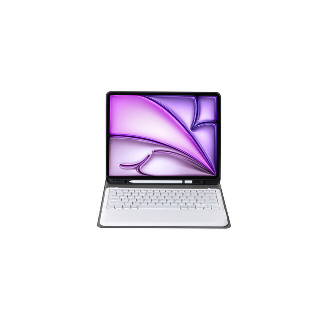 Case2go - Bluetooth Toetsenbord hoes geschikt voor Apple iPad Air 13 (2024/2025) / Apple iPad Pro 12.9 (2018/2020/2021/2022) - QWERTY - Auto Wake/Sleep functie - Met Pencil Houder - Goud