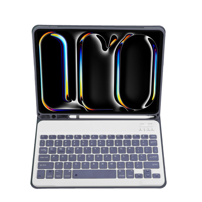 Case2go - Bluetooth Toetsenbord hoes geschikt voor Apple iPad Pro 11 (2025) / Apple iPad Pro 11 (2024) - QWERTY - Auto Wake/Sleep functie - Met Pencil Houder - Paars
