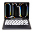 Case2go - Bluetooth Toetsenbord hoes geschikt voor Apple iPad Pro 13 (2024) - QWERTY - Auto Wake/Sleep functie - Met Pencil Houder - Zwart/Wit