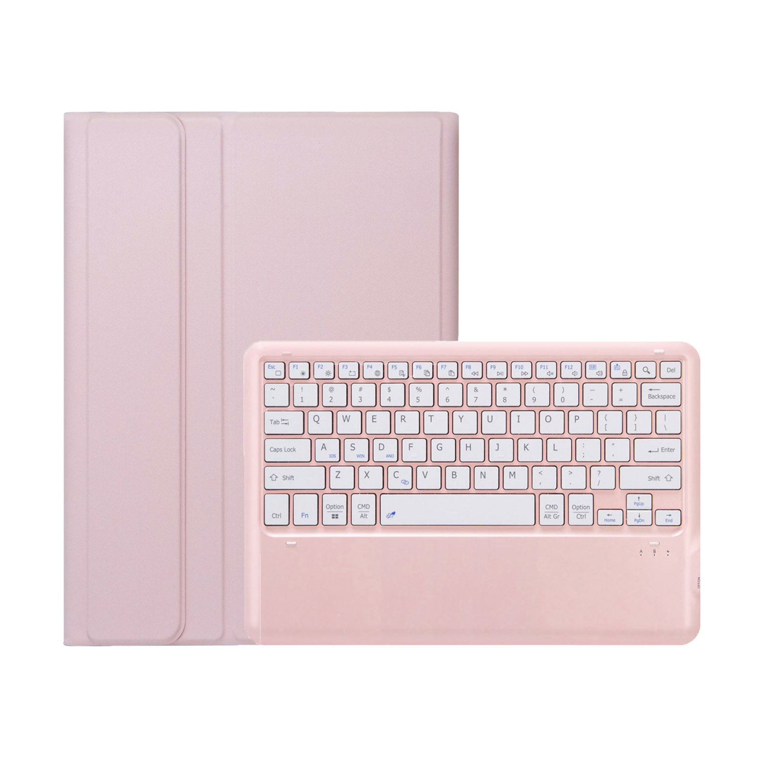 Case2go - Bluetooth Toetsenbord hoes geschikt voor Apple iPad Pro 13 (2024) - QWERTY - Auto Wake/Sleep functie - Met Pencil Houder - Roze afbeelding